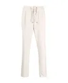 Brunello Cucinelli Drawstring-waist Corduroy Chinos In White
