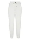 Brunello Cucinelli Drawstring Track Pants In White