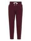 Brunello Cucinelli Double Knit Trousers In Purple