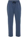 Brunello Cucinelli Drawstring Track Pants In Blue