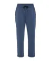 Brunello Cucinelli Drawstring Track Pants In Blue