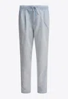 Brunello Cucinelli Men Jeans With Drawstring Waistband In Blue