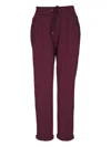 Brunello Cucinelli Drawstring Track Pants In Brown