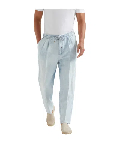 Brunello Cucinelli Drawstring Track Pants In Gray