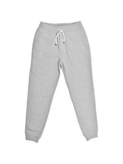 Brunello Cucinelli Drawstring Track Pants In Gray