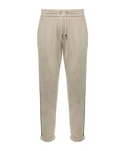 Brunello Cucinelli Drawstring Track Pants In Green