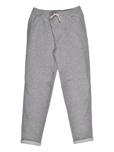 Brunello Cucinelli Cashmere Drawstring-waistband Track Pants In Gray