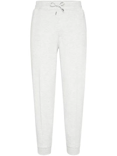 Brunello Cucinelli Drawstring Track Pants In Grey