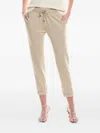 Brunello Cucinelli Drawstring Track Pants In Neutral
