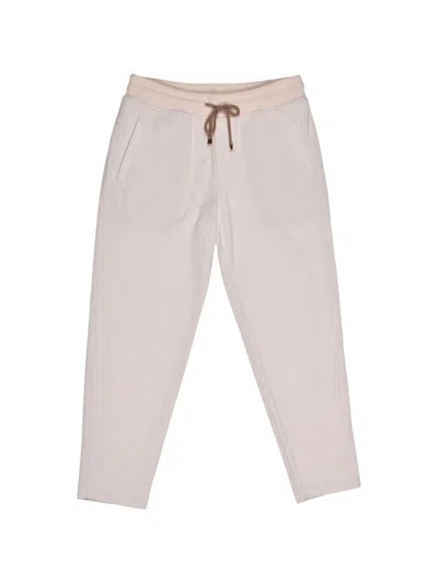 Brunello Cucinelli Drawstring Track Pants In Neutral