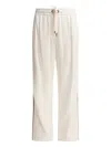 Brunello Cucinelli Tailored Trousers With Side Stripe Detail In White