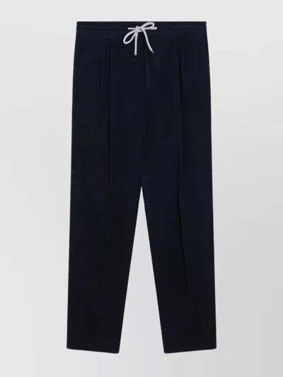 Brunello Cucinelli Drawstring Trousers With Side And Back Pockets In Black