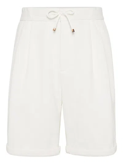 Brunello Cucinelli Drawstring-waist Bermuda Shorts In White