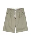 Brunello Cucinelli Cotton Gabardine Bermuda Shorts With Drawstrings In Green