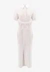 Brunello Cucinelli Viscose And Linen Long Dress Long Dress In White