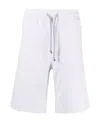 Brunello Cucinelli Bermuda Shorts In Cotton Blend Jersey Texture In White