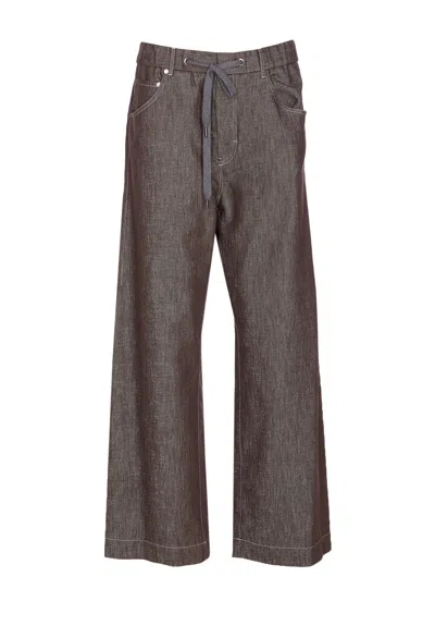 BRUNELLO CUCINELLI BRUNELLO CUCINELLI DRAWSTRING STRAIGHT-LEG TROUSERS