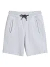 Brunello Cucinelli Drawstring-waistband Bermuda Shorts Tapered Trousers In Grey