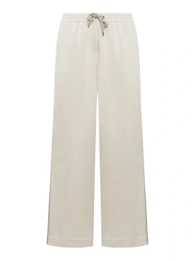Brunello Cucinelli Drawstring Waistband Relaxed In White