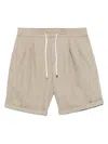 Brunello Cucinelli Drawstring-waistband Shorts In Neutrals