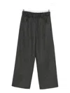 Brunello Cucinelli Women Wool Drawstring Trousers In Gray