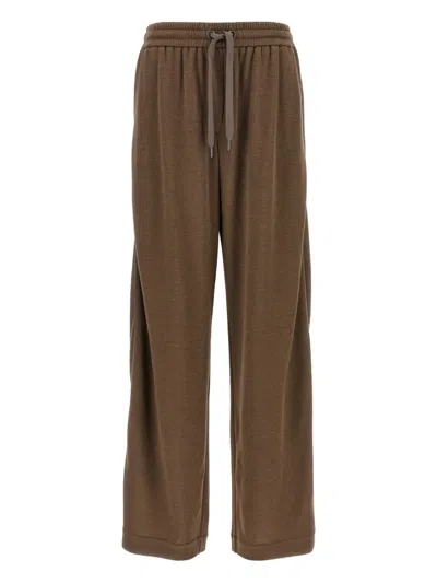 BRUNELLO CUCINELLI DRAWSTRING WIDE-LEG TROUSERS