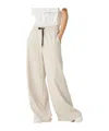 Brunello Cucinelli Drawstring Wide-leg Trousers In White