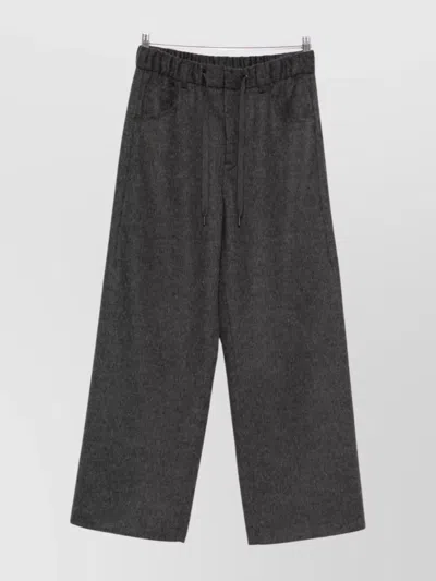 BRUNELLO CUCINELLI DRAWSTRING WOOL BLEND TROUSERS