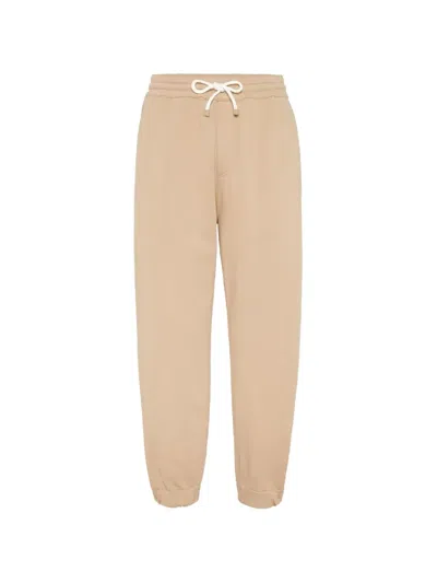 Brunello Cucinelli Drawstring-waist Track Pants In Neutral