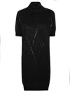 Brunello Cucinelli Sequin Embellished Roll-neck Midi Dress In Antracite