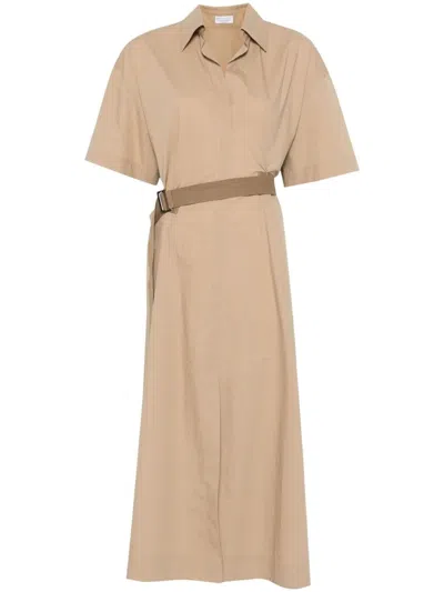 Brunello Cucinelli Dress In Beige
