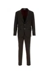 Brunello Cucinelli Single-breasted Plaid Suit In Black