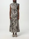 Brunello Cucinelli Multicolor Maxi Dress In Multi