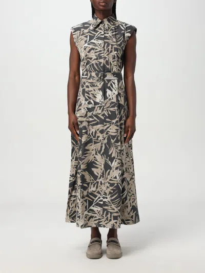 BRUNELLO CUCINELLI DRESS BRUNELLO CUCINELLI WOMAN COLOR BROWN,G60625032