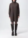 Brunello Cucinelli Dress  Woman Color Brown In Burgundy