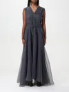 Brunello Cucinelli Dress  Woman Color Grey In Grau