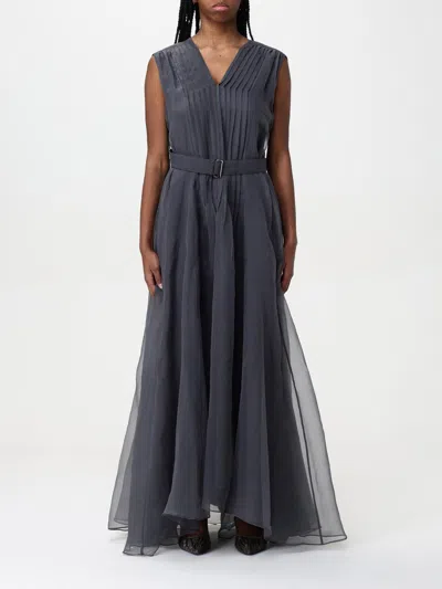 Brunello Cucinelli Dress  Woman Color Grey In Grau