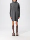 Brunello Cucinelli Dress  Woman Color Grey In Multi