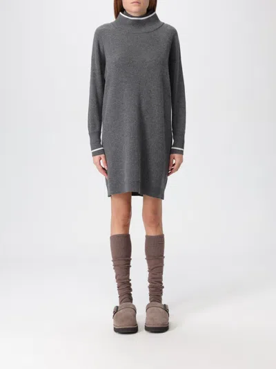 Brunello Cucinelli Dress  Woman Color Grey In Multi