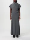 Brunello Cucinelli Ribbed Dress In Lead