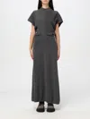 Brunello Cucinelli Dress  Woman Color Lead In Lead