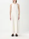 Brunello Cucinelli Pleated Sleeveless Maxi Dress In Natural