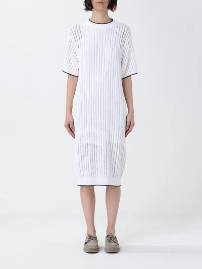 BRUNELLO CUCINELLI DRESS BRUNELLO CUCINELLI WOMAN COLOR WHITE,G81262001