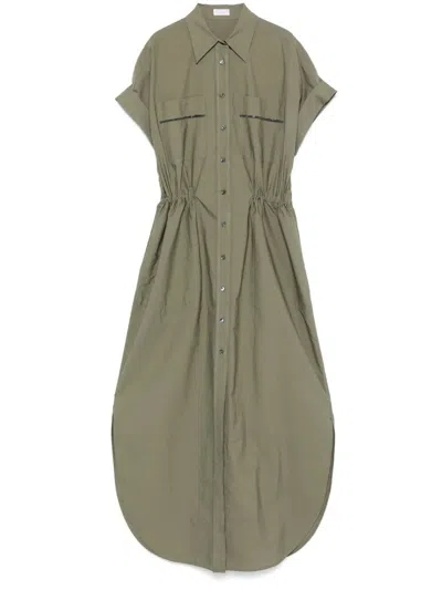 Brunello Cucinelli Dress In Green