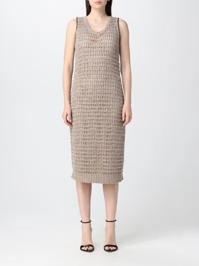 Brunello Cucinelli Dress  Woman Color Sand In Cream