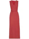 Brunello Cucinelli Gathered Midi Dress In Red