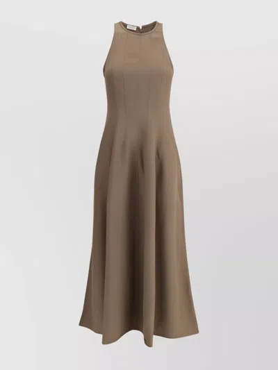 BRUNELLO CUCINELLI DRESS SLEEVELESS HIGH NECKLINE