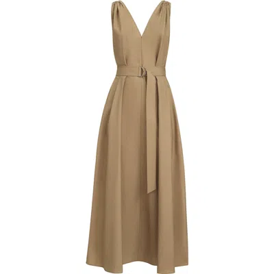 Brunello Cucinelli Dress With Belt In Brown