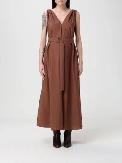 Brunello Cucinelli Dress  Woman Color Red In Brown