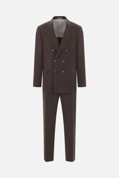Brunello Cucinelli Long-sleeved Suit In Black